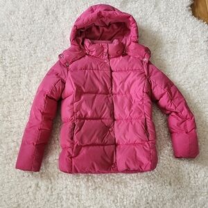 GAP Cropped Puffer Jacket Youth XL Fuchsia Pink Heavyweight  Quilted Gorpcore